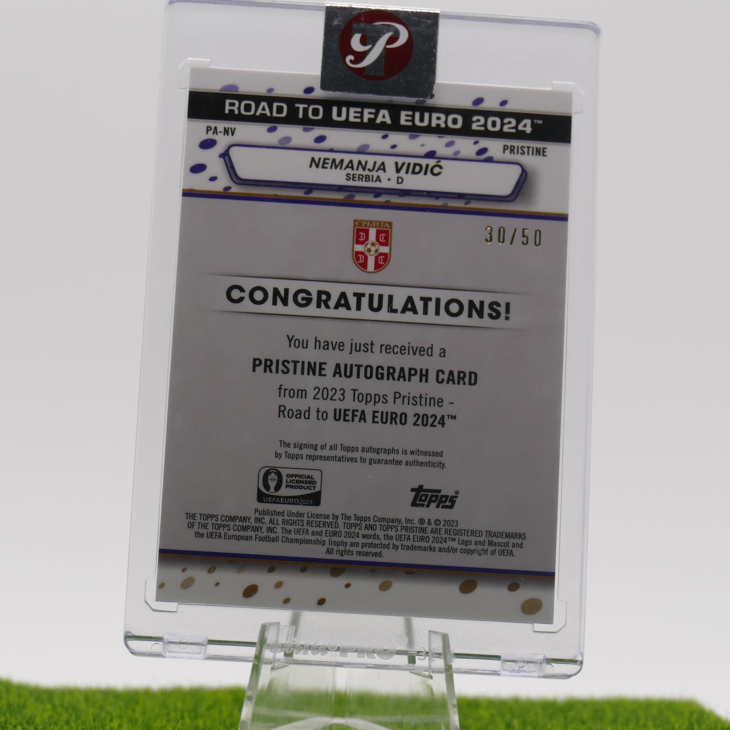 Topps Pristine Nemanja Vidic /50 Autographed