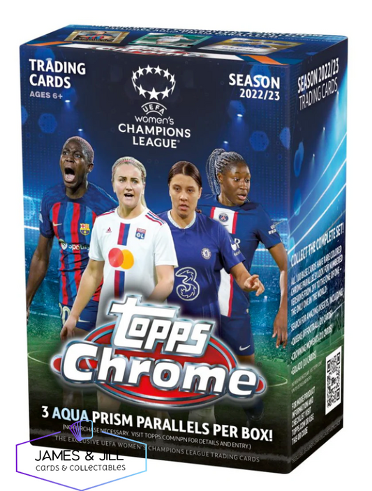 2022/23 Topps Chrome UEFA Women's Champions League Fußball 8er-Pack Blaster