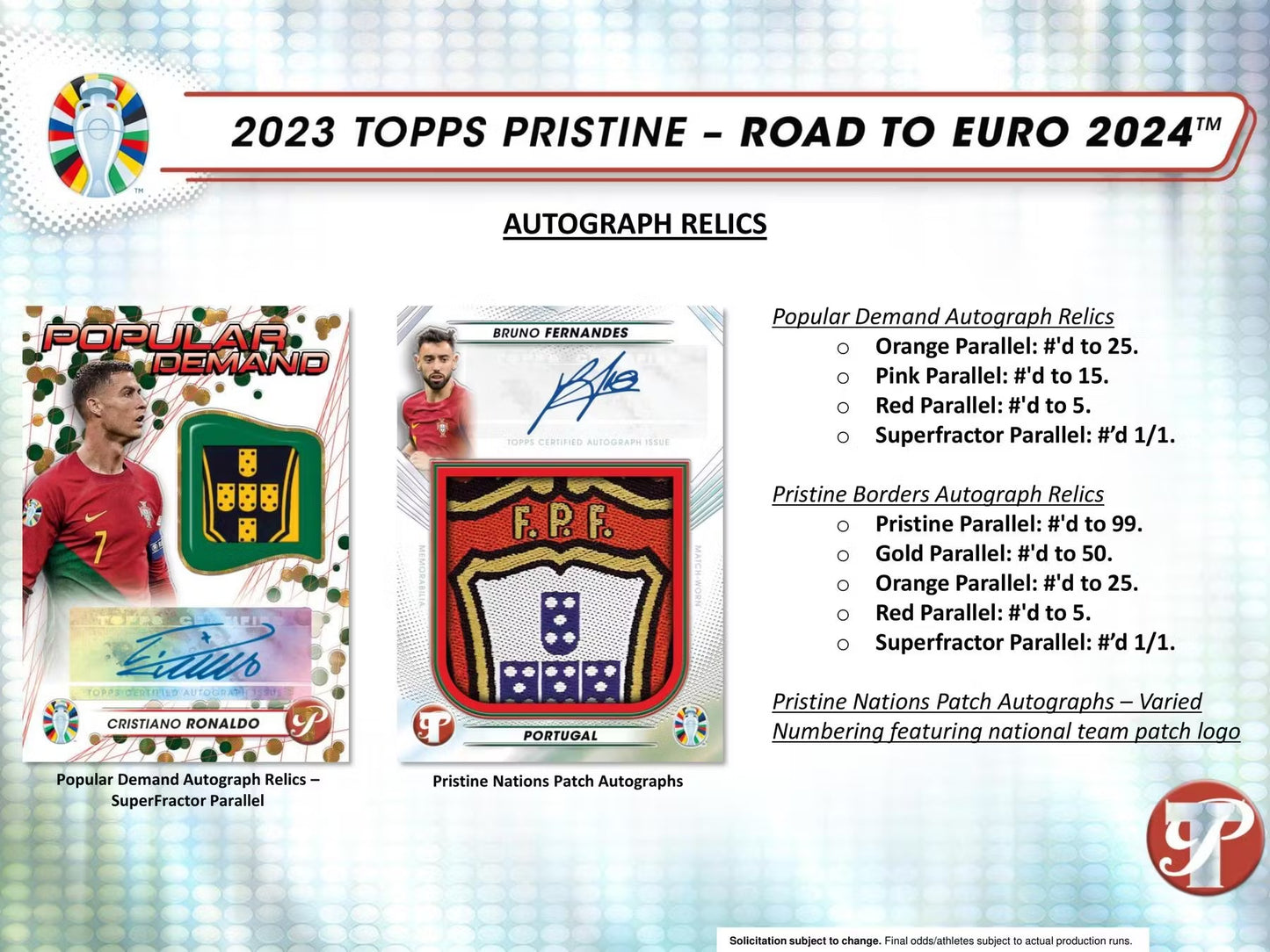 2023/24 Topps Pristine Road to Euro Soccer Hobby Box