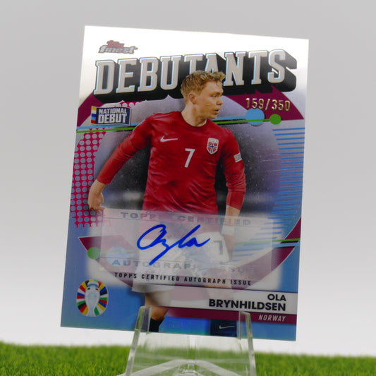Topps Finest Ola Brynhildsen Debutants Rookie /350 autographed